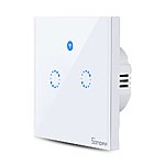 SONOFF T1 Double Gangs WiFi and RF 86 Type Smart Wall Touch Light Switch - White - $13.99 + Free Shipping