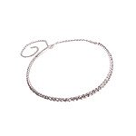 AMX Store Bridal Rhinestone Necklace Silver Tone - Wedding, Prom, Party or Pageant (1-Row) - $4.99 + FS