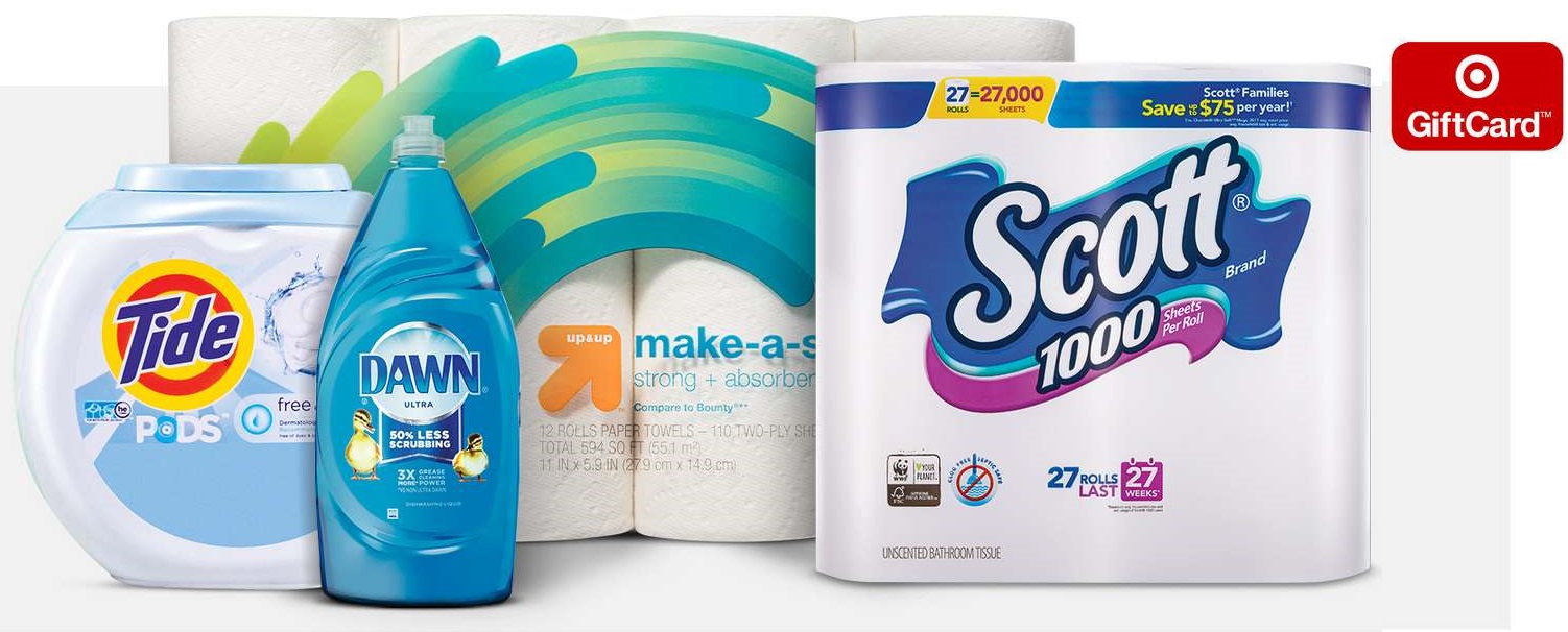 $15 gift card when you spend $50 on household items at Target