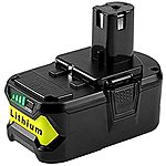 Powilling 2Pack 5.0Ah 18V Replacement Battery Batteries for Ryobi 18V ONE+ Cordless Tools $62.99 for 2 or $21.99 for 1 &amp;  2.5mAH for $18.99/$38.99