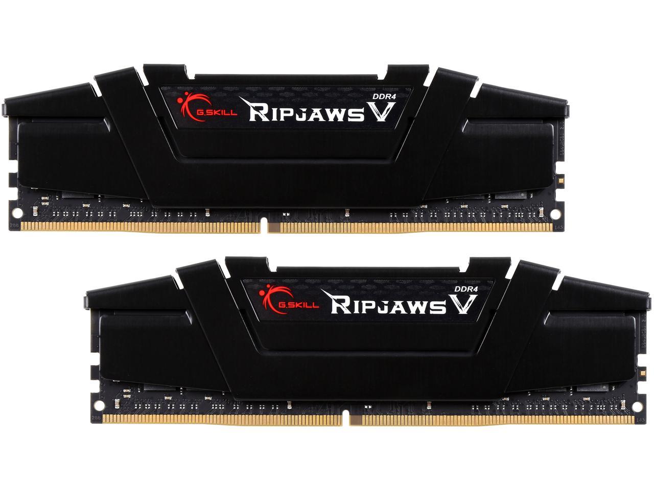 G.SKILL 32GB (2 x 16GB) Ripjaws V Series DDR4 PC4-25600 3200MHz for Intel Z170 Platform Desktop Memory Model F4-3200C16D-32GVK $105