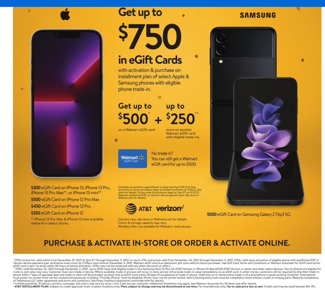 128GB Samsung Galaxy Z Flip3 + $750 Gift Card (AT&T/Verizon)