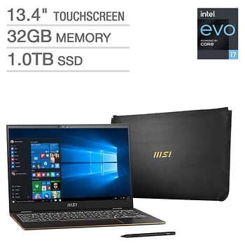 (COSTCO) MSI Summit 13.4" Touchscreen Laptop - i7 1195G7, 32gb, 1tb, FHD+ Display - $1349.99
