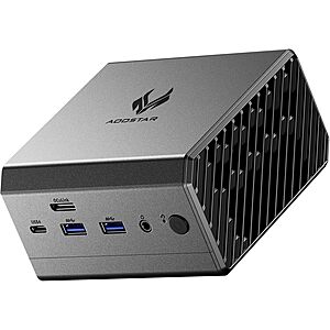AOOSTAR GT68 Mini PC Gaming - Ryzen 7 Pro 6850H, 16GB LPDDR5 (Soldered), 512GB, USB4, Oculink, 3 SSD Slots, 2.5G*2, $369