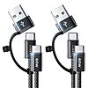 LISEN Type C Charger Cable, 60W, 3.3FT/2 Pack/Black - Amazon $4.99