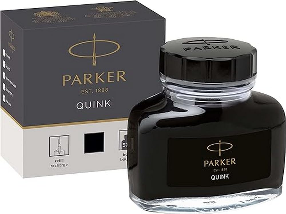 Parker Fountain Pen ink black 57mm Quink for $6.33 @ Amazon