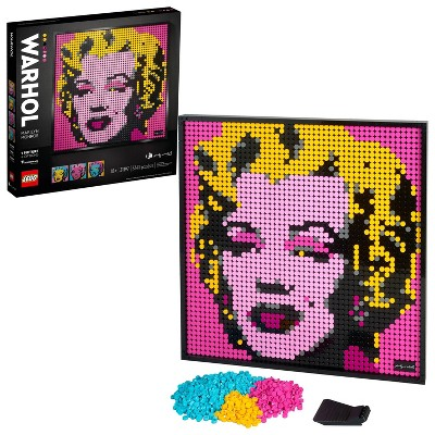 Lego Art Andy Warhol's Marilyn Monroe Collectible Canvas Art Set Building Kit For Adults 31197 : Target $89.99