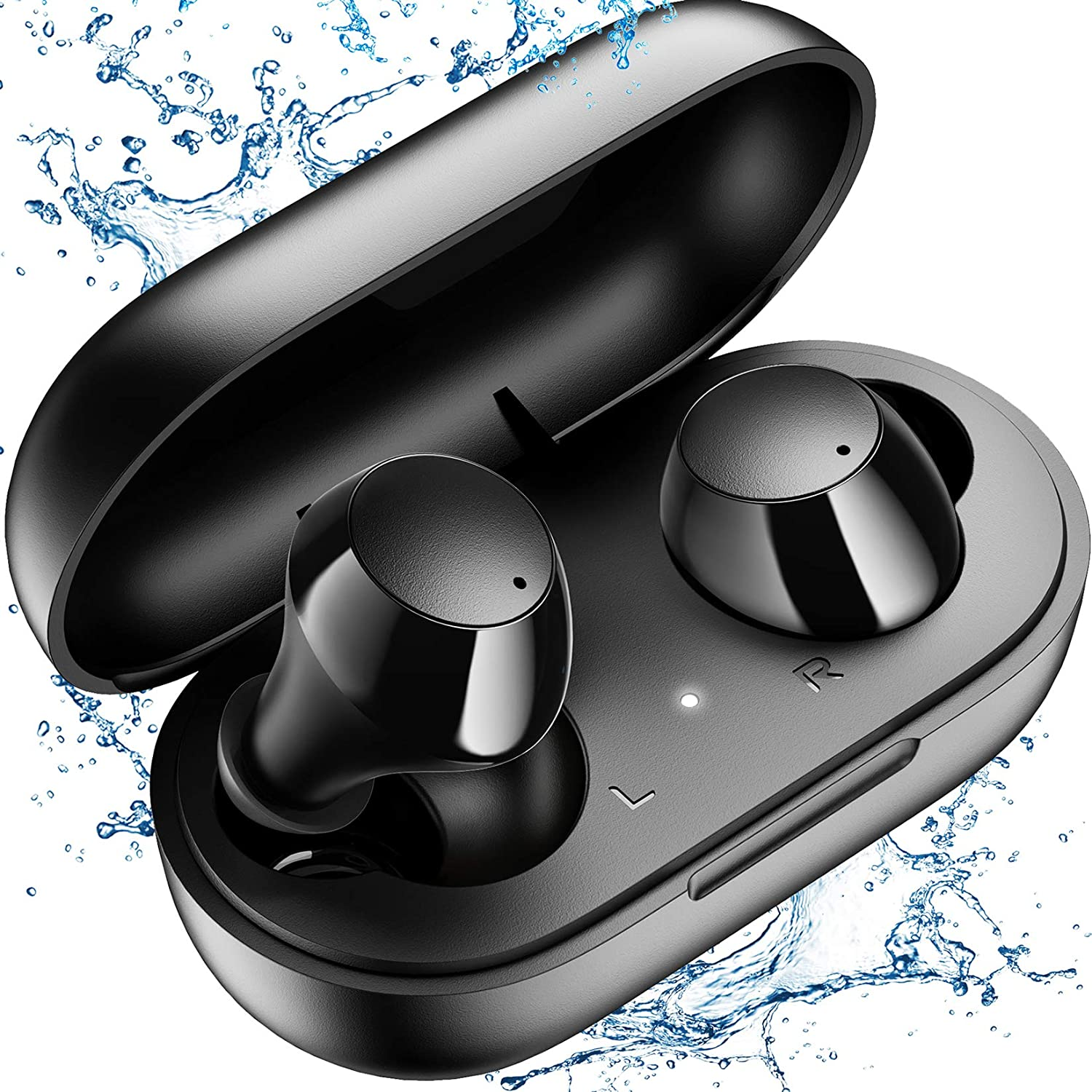 Amazon.com: Waterproof Wireless Earbuds,Kurdene Bluetooth Earbuds with Wireless Charging case,Touch Control $17.99