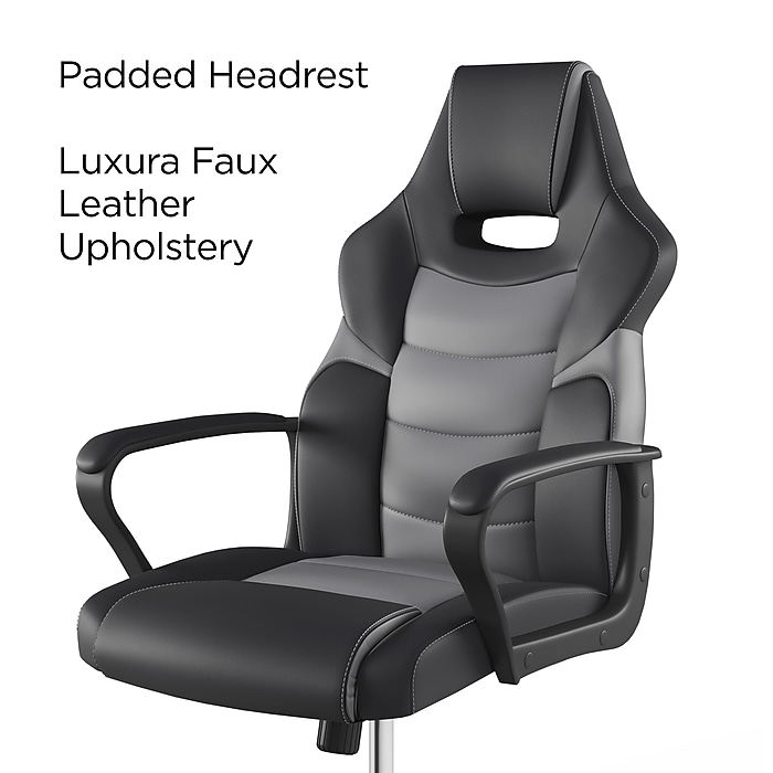 Staples Emerge Vector Luxura Faux Leather Gaming Chair 79.99