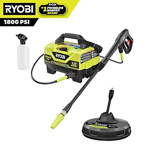 RYOBI 1800 PSI 1.2 GPM Cold Water Electric Pressure Washer w/ Surface Cleaner  + Free Shipping