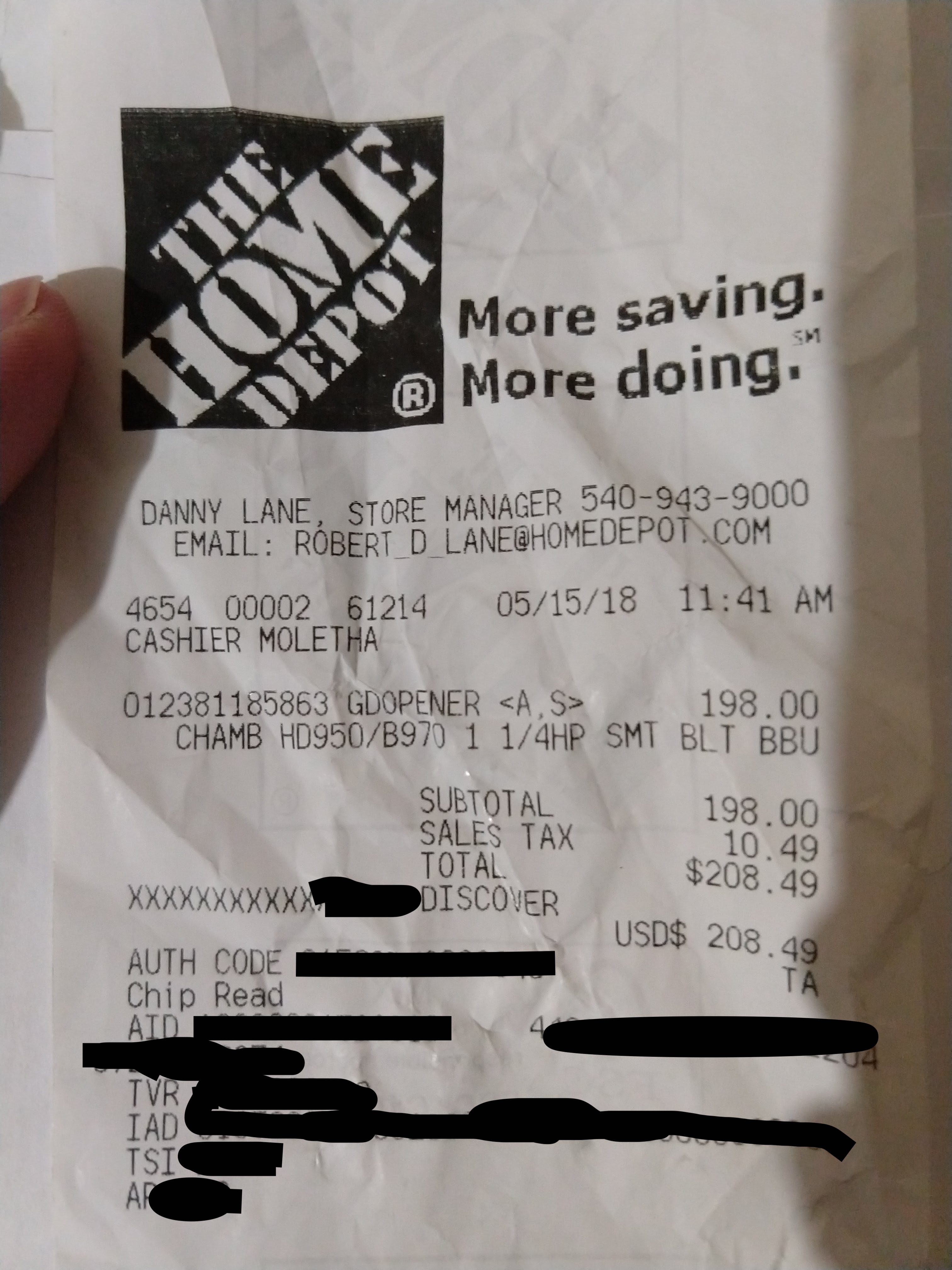 Chamberlain B970 Garage Door Opener 198 Tax At Home Depot