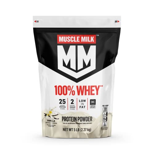 5-lbs Muscle Milk 100% Whey Protein Powder (Vanilla) - $35.23 w/ Subscribe & Save + Free S/H