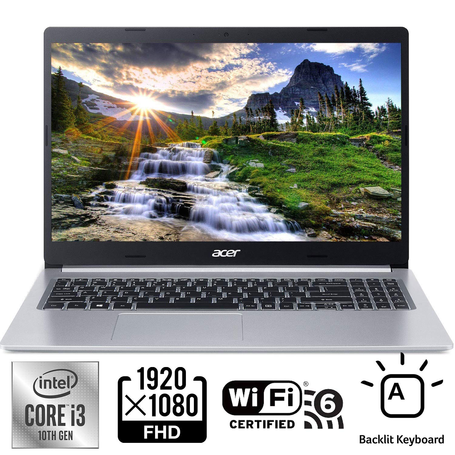 Acer Aspire 5 A515 55 378v 15 6 Full Hd Display 10th Gen Intel Core I3 1005g1 Processor Up To 3 4ghz 4gb Ddr4 128gb Nvme Ssd Wifi 6 Hd Webcam Backlit Keyboard 399 99