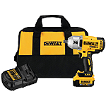 DeWALT 20V MAX XR Brushless 1/2" Impact Wrench + 4.0Ah Battery + Charger Kit $220 + $15 Shipping