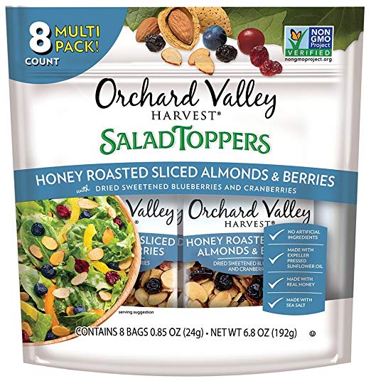 Save 34% on ORCHARD VALLEY HARVEST Salad Toppers, Honey Roasted Sliced Almonds & Berries! $9.68