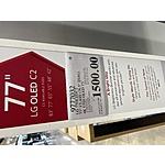 YMMV Costco in-store floor model - $1500 - LG 77&quot; C2 OLED TV  - $1500
