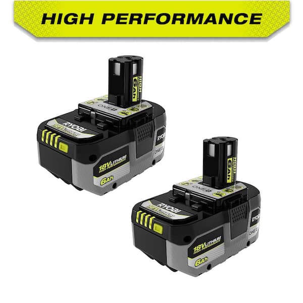 RYOBI ONE+ HP 18V HIGH PERFORMANCE Lithium-Ion 6.0 Ah Battery (2-Pack) $139