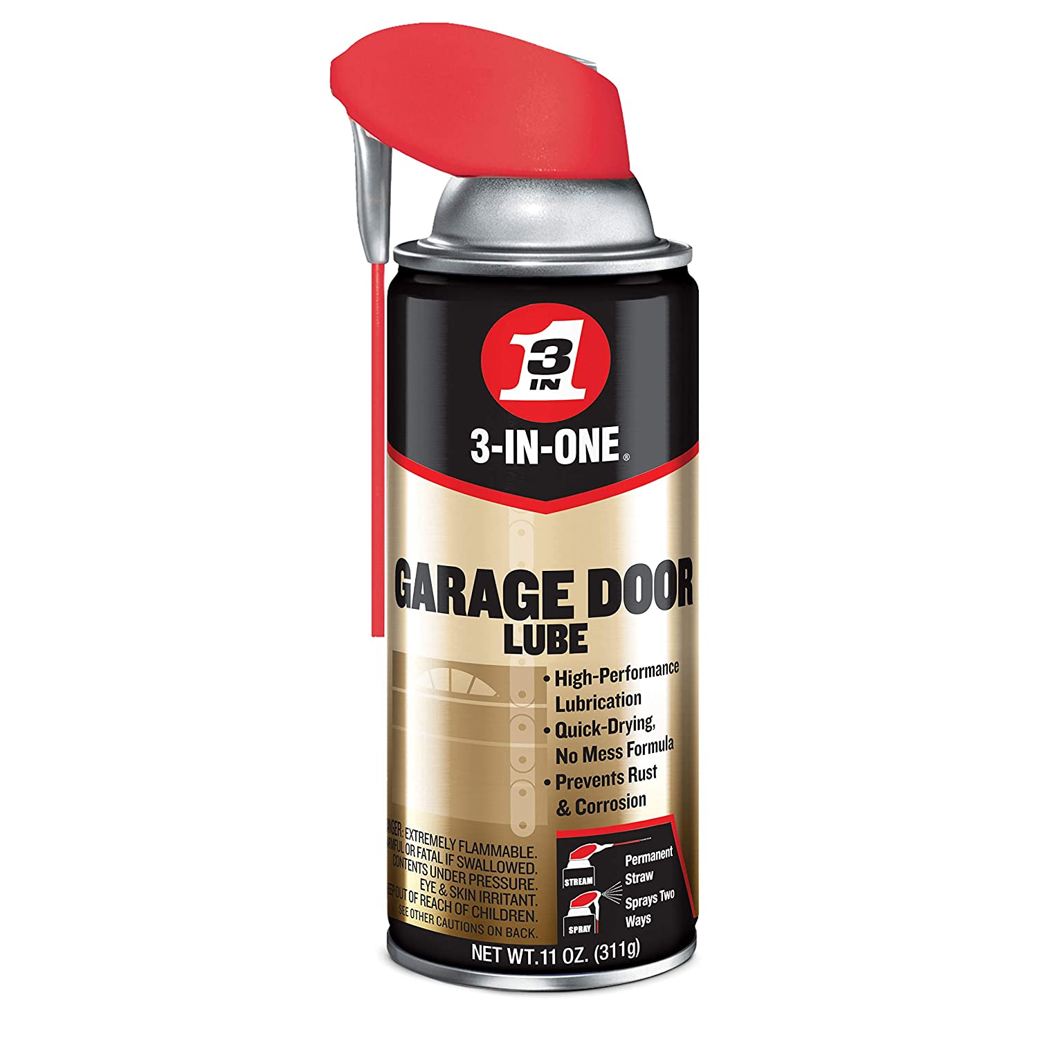 11 oz WD40 100581 3 In 1 Dry Garage Door Lube Spray - $4.98