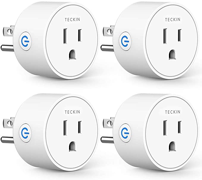 4 Pack Mini Wi-Fi Smart Plug with Timer Function, Compatible with Alexa Google Assistant $19.43