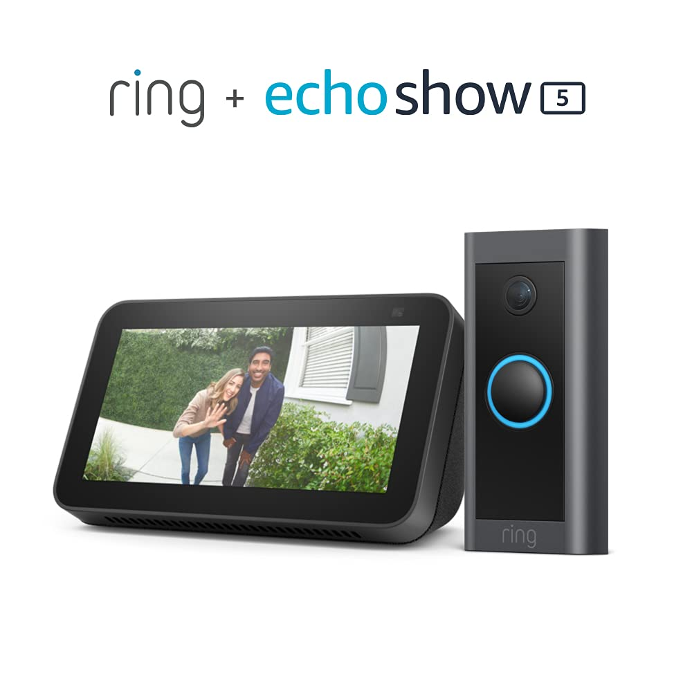 Ring Video Doorbell Wired bundle with Echo Show 5 (2nd Gen) $62