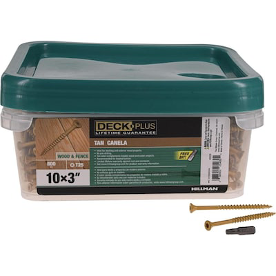 Deck Plus 10 x 3-in Wood To Wood Deck Screws (800-Count) in the Deck Screws department at Lowes.com - $29.98