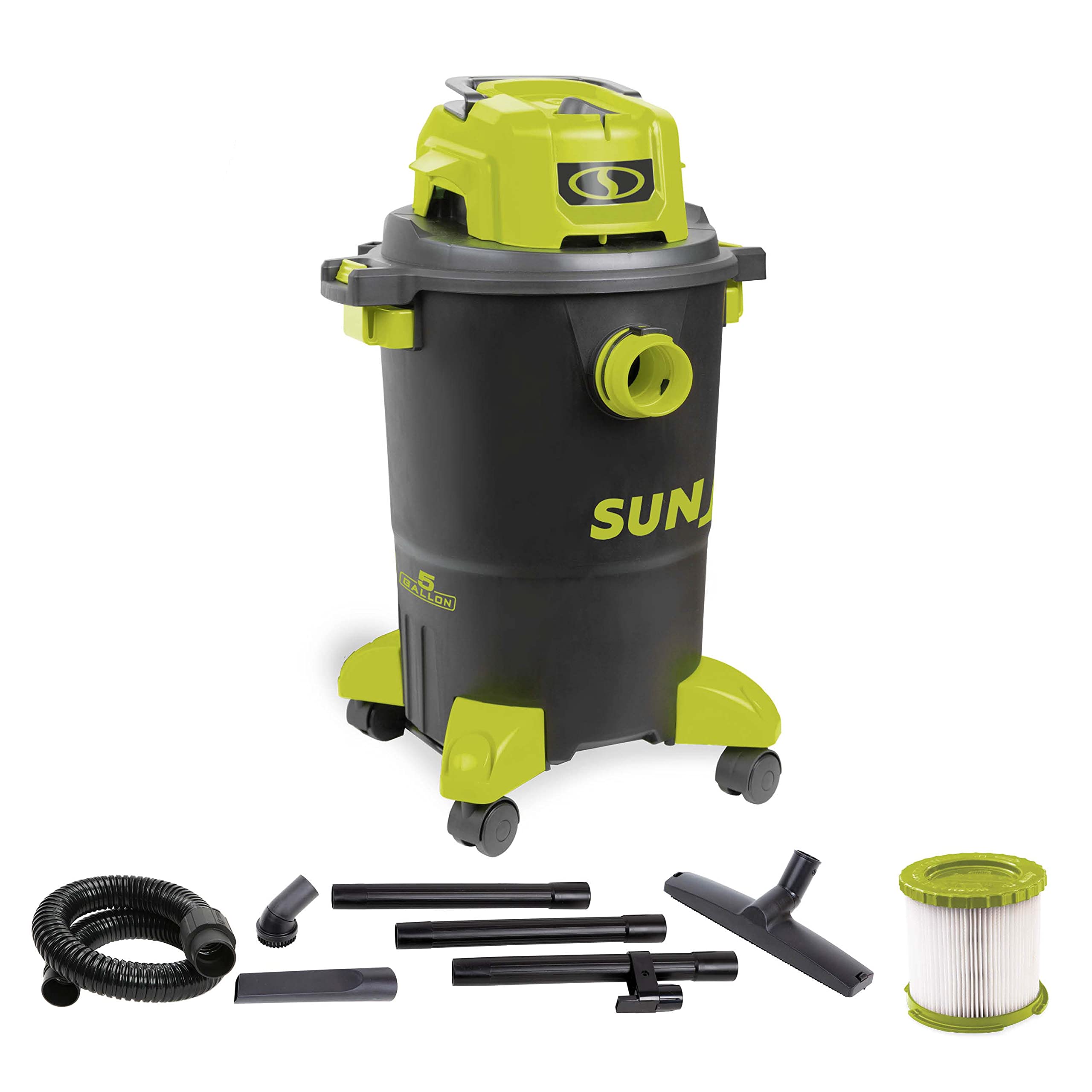 Sun Joe SWD5000 5-Gallon 1200-Watt 7 Peak HP Wet/Dry Shop Vacuum $39.99