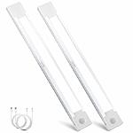 2-Pack Motion Sensor Closet light, USB Rechargeable Cabinet Light, 18 LEDs with Magnetic Strip for $14.99 @Amazon