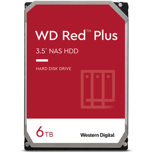 Western Digital WD 6TB WD60EFPX Red Plus SATA III 3.5" Internal NAS HDD, CMR, 256MB Cache. Shipping is free $99.99
