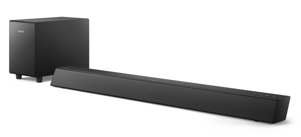 Philips B5305 2.1 Channel Soundbar Speaker with Wireless Subwoofer and HDMI ARC - $63