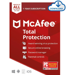 Amazon.com: McAfee Total Protection 2021 Unlimited Devices, Antivirus Internet Security Software Password Manager, Parental Control, Privacy, 1 Year - Download Code: Software