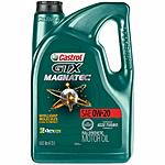 Castrol 03060 GTX MAGNATEC 0W-20 Full Synthetic Motor Oil, 5 Quart for $16.10 after ss