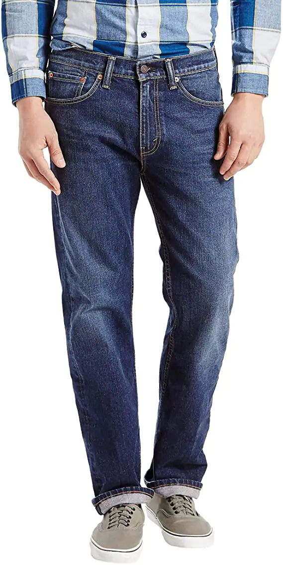 Levi's Men's 505 Regular Fit Jeans (Flying Bird)