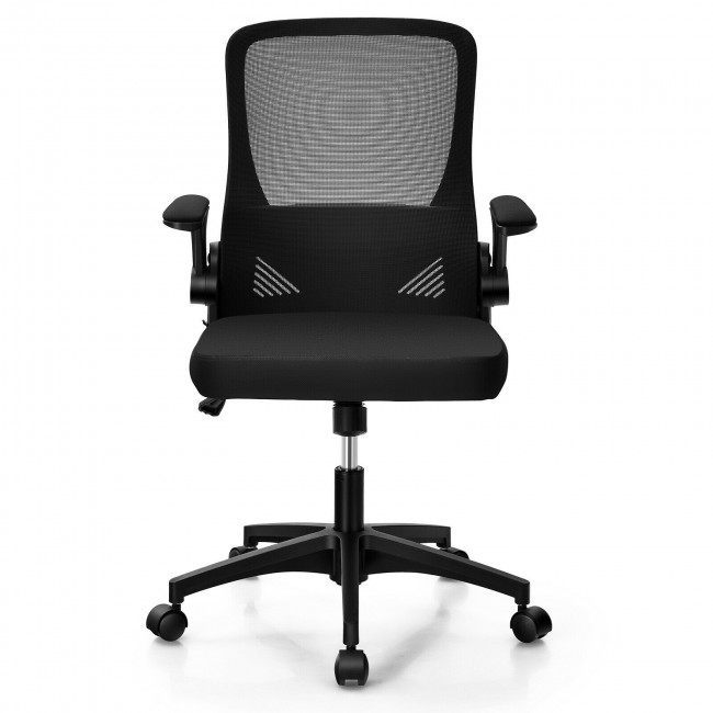 Costway Swivel Mesh Office Chair w/ Flip-Up Arms $129