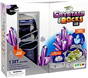 Science Lab Crystals & Rocks, 3 Crystal Growing Kit Experiments $7.11 shipped w/ Prime