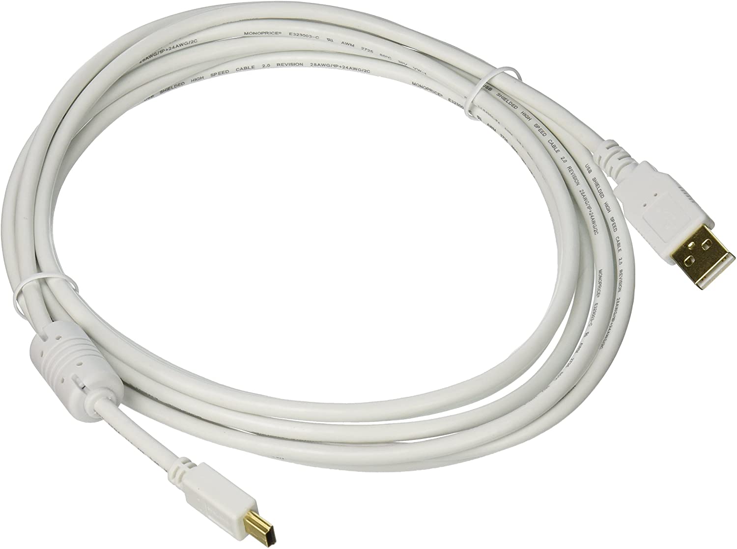 Monoprice 10-Feet USB Mini-B Cable $0.89 shipped w/ Prime