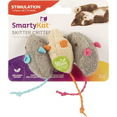 SmartyKat (3 Count) Skitter Critters Catnip Cat Toys $1.97 shipped w/ Prime