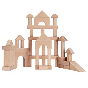 70-Piece Amazon Basics Solid Wood Building Blocks with Carry Bag $23.99 shipped w/ Prime