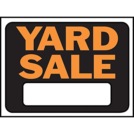 Hy-Ko Products Yard Sale Plastic Sign (8.5" x 12") $0.36 shipped w/ Prime