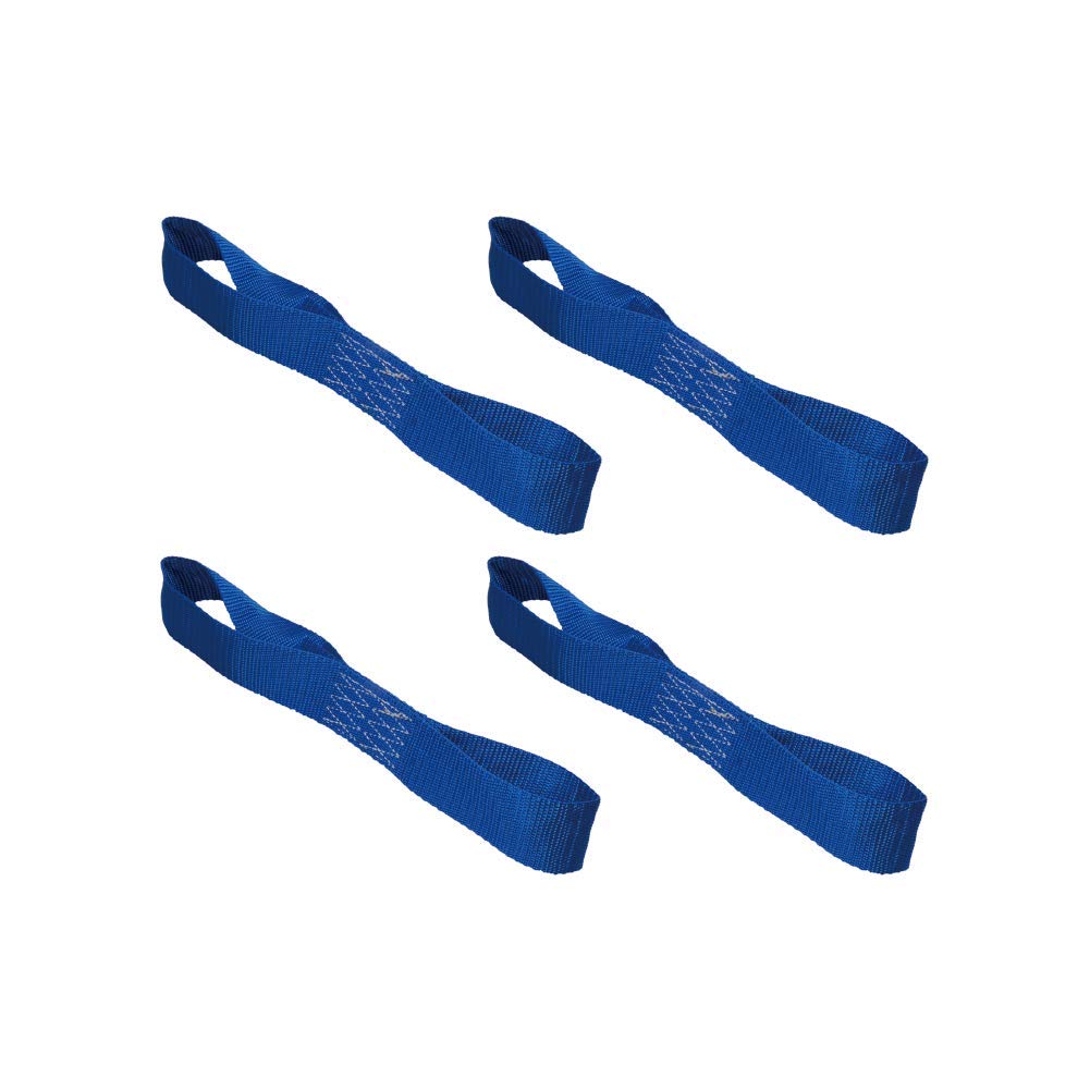 4Pack Amazon Basics Soft Loop Motorcycle Tie Down Straps, Blue 3.08