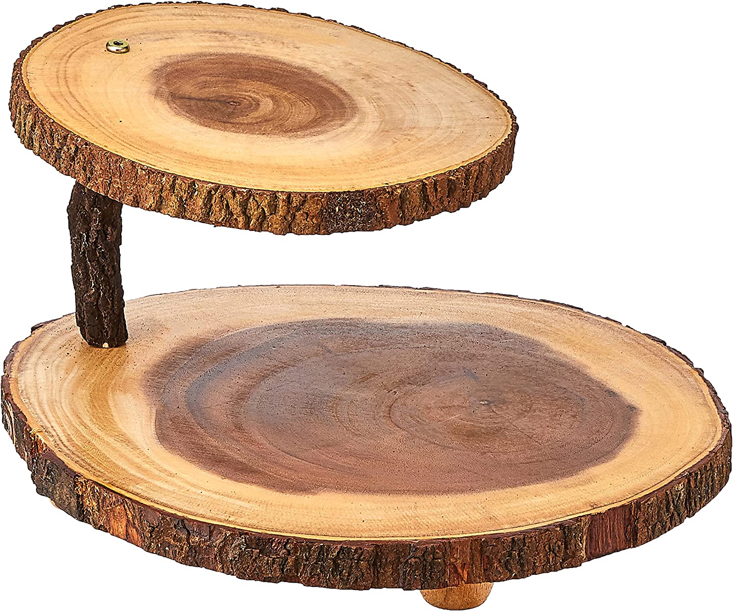 Acacia 2-Tier Tree Bark Server for Meats & Cheeses $11.22 shipped w/ Prime