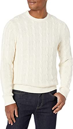 Goodthreads Men's Soft Cotton Cable Stitch Crewneck Sweater $16.40 shipped w/ Prime