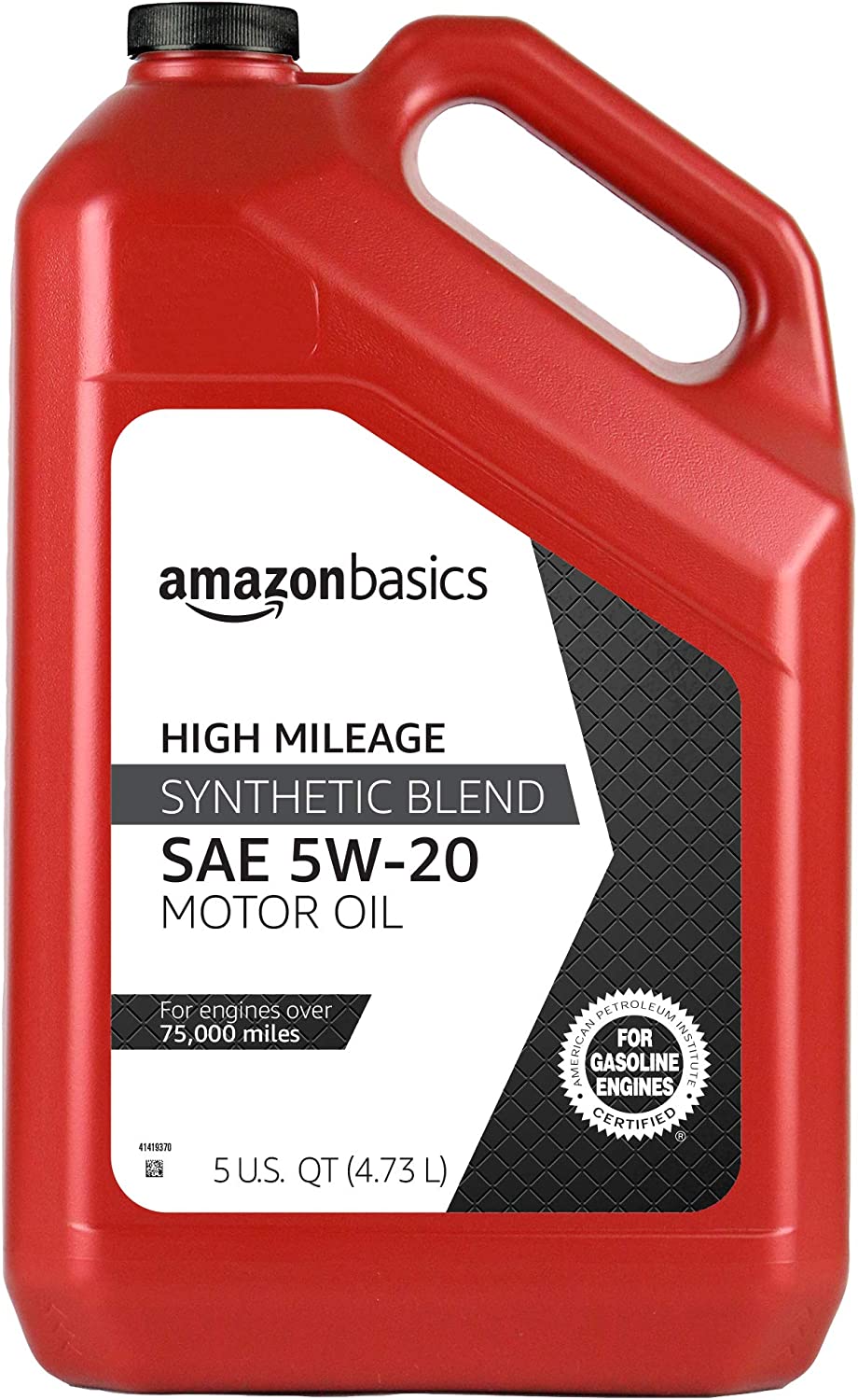 5-Qt Amazon Basics 5W-20 High Mileage Motor Oil - Synthetic Blend $11.54 shipped w/ Prime