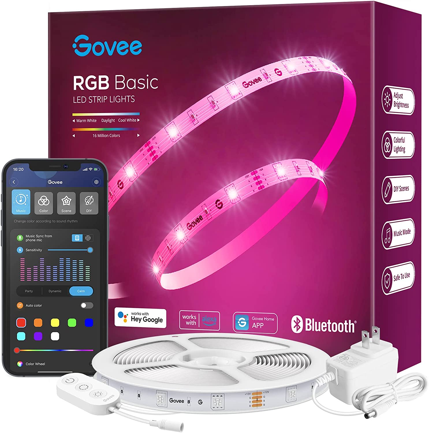 Govee RGBIC/RGB LED Strip Lights: 32.8' Govee RGB LED Strip Lights