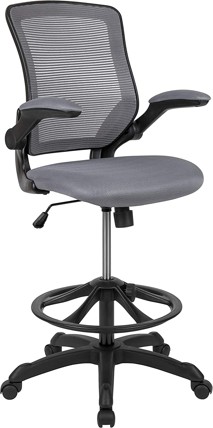 Flash Furniture Office Char w/ Foot Rest (Dark Gray) $88 shipped w/ Prime
