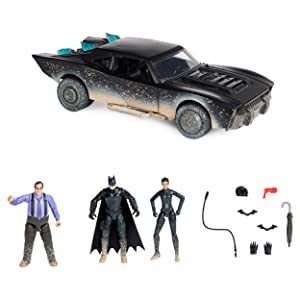 Ultimate Batman Set w/ Batmobile + 4” Batman, Selina Kyle, The Penguin Action Figures $11.21 shipped w/ Prime