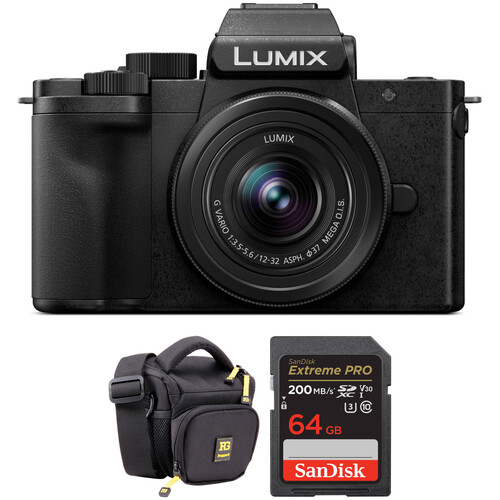 Panasonic Lumix G100 Mirrorless Camera with 12-32mm Lens and Accessories Kit $498