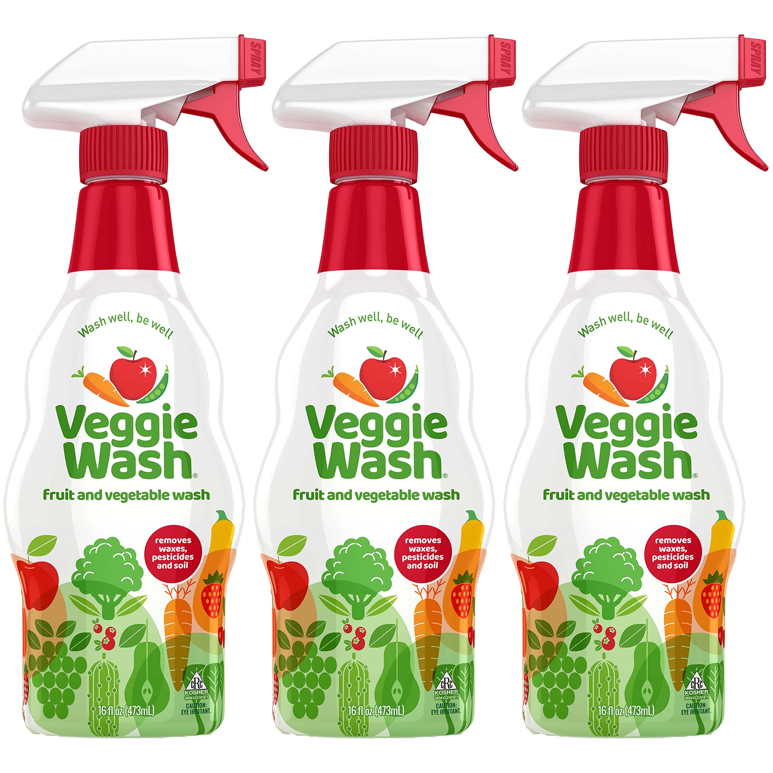 3-Pack 16oz. Veggie Wash Fruit and Vegetable, Produce Wash and Cleaner $4.97 + Free Shipping w/ Prime or on $35+