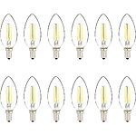 12-Pk Amazon Basics 60W Equivalent B11 Dimmable LED Light Bulbs (Daylight) $7
