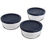 3-Count Anchor Hocking Round Glass Food Storage Containers with Lids $6.34 shipped w/ Prime