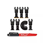 7-Pc Milwaukee Oscillating Multi-Tool Blade Kit + Inkzall Jobsite Marker $32 + Free Shipping
